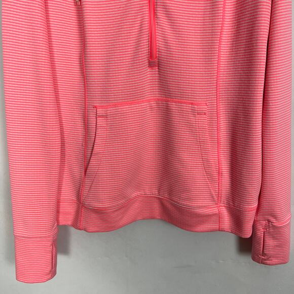 Tangerine Women's Athleisure Striped Orange Hoodie Size Medium - Picture 4 of 11